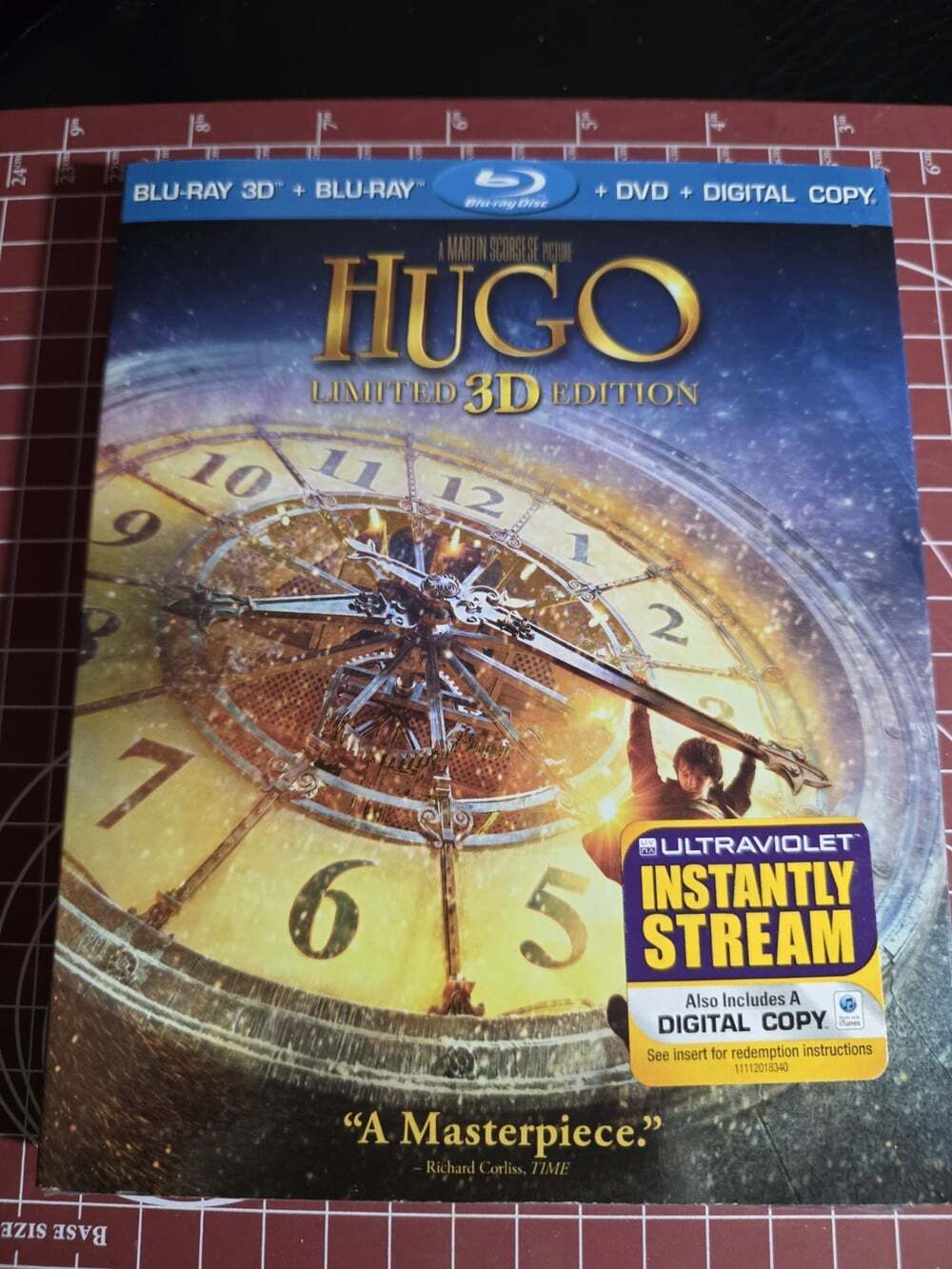New- Hugo 3D Blu-ray DVD 2011 Slipcover Limited Ed